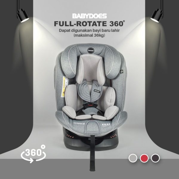 Babydoes Full Rotate 360 Isofix Carseat – Grey 2 Babydoes Full Rotate 360 Isofix Carseat – Grey 2