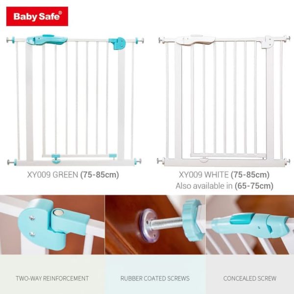 Baby Safe Door & Safety Gate XY009 65-75cm – White Small 3 Baby Safe Door & Safety Gate XY009 65-75cm – White Small 3