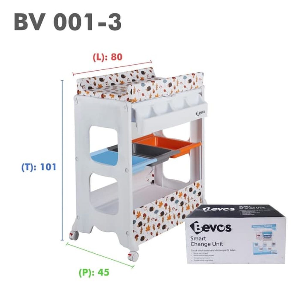 thumbnail image 2 of Beberoad Love Baby Changing Table – Adjustable Height Nursery Changing Station With Soft Pad 2 of 14