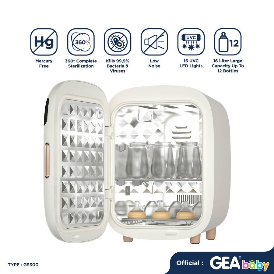 GEA BABY GS-300 Ultimate UVC Sterilizer & Dryer With Plasma Ion – White 4 GEA BABY GS-300 Ultimate UVC Sterilizer & Dryer With Plasma Ion – White 4
