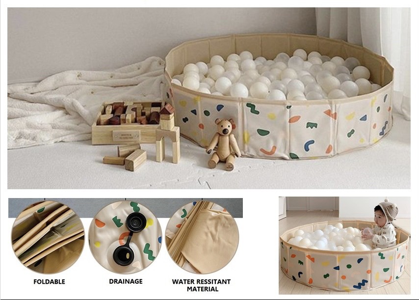 Kolam Bola Ball Pit Large – Cream (Include Bola)