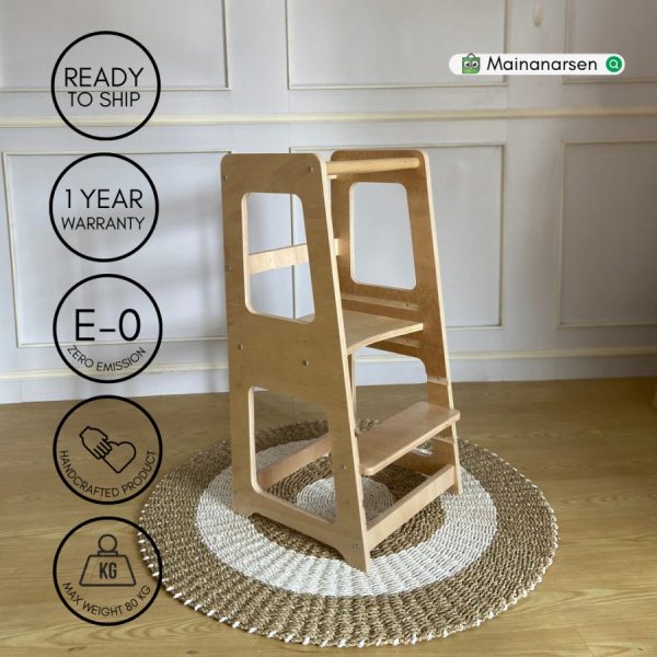 Montessori Helper Tower by MainanArsen – Adjustable Montessori Helper Tower by MainanArsen – Adjustable