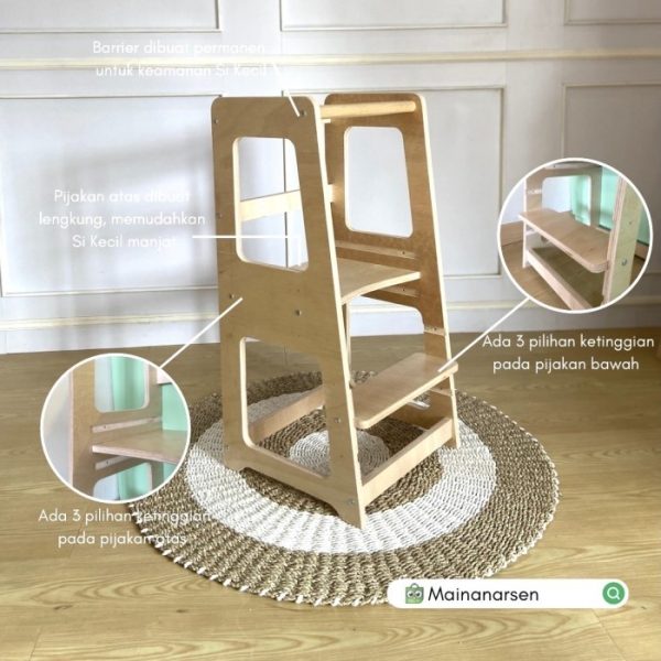 Montessori Helper Tower by MainanArsen – Adjustable 2 Montessori Helper Tower by MainanArsen – Adjustable 2