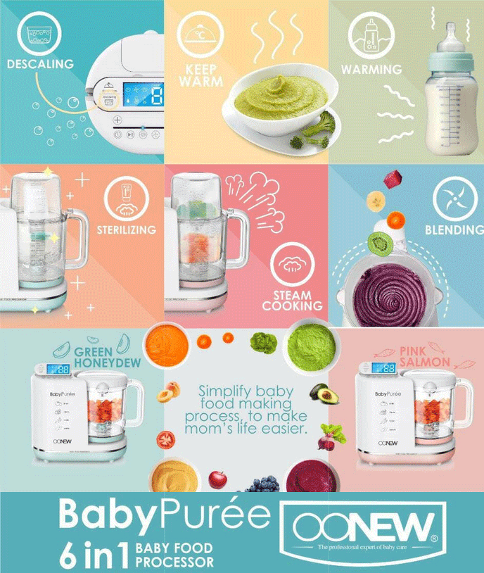 Oonew Baby Puree Food Processor 6 in 1 3 Oonew Baby Puree Food Processor 6 in 1 3