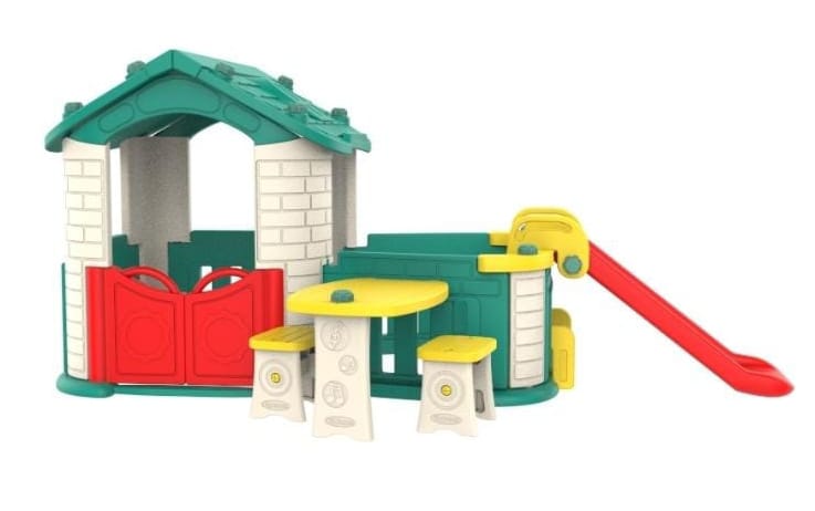 Tobebe Big Happy Playhouse Slide with Table Chair